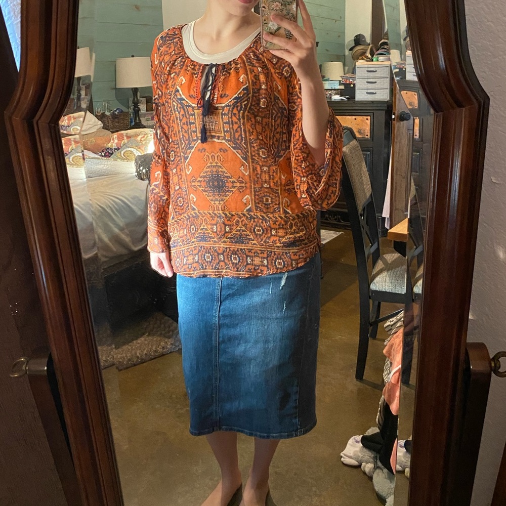 Miss Me bell sleeve top